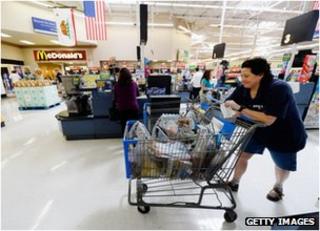 Shopper with trolley