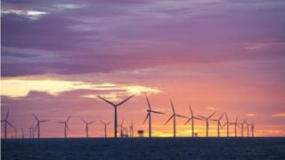 Wind farm in Barrow in Furness