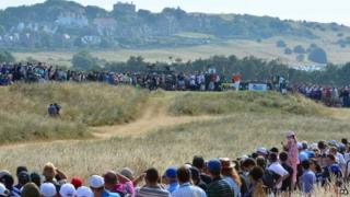 England"s Lee Westwood tees off the 4th during day three of the 2013 Open Championship at Muirfield Golf Club, East Lothian