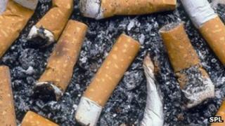 cigarette butts