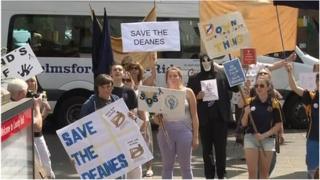 Protesters in Chelmsford