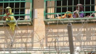 Migrants in detention at Lyster Barracks in Malta, 19 Jul 13