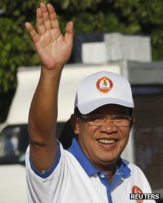Hun Sun campaigning in Cambodia