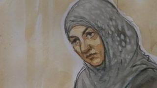 Court artist's image of Nasreen Akhtar