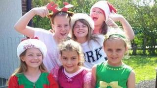 Children at Portway Junior School dressed in their Christmas clothes