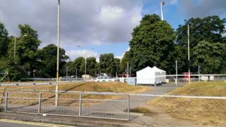 Police cordon at Park End Road Gloucester