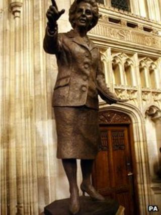 The statue of Baroness Thatcher was unveiled in 2007