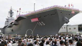 Japan's new warship, Izumo,, is a huge flat-top destroyer