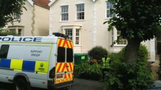 Police van in Egerton Road