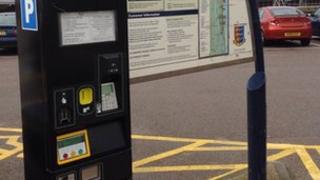 car park ticket machine