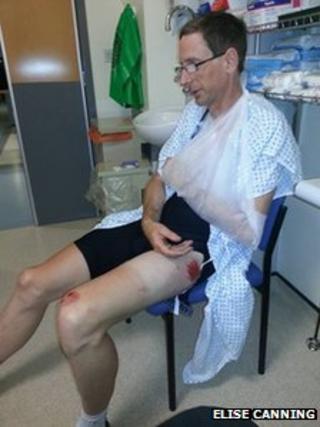 Mark Canning in hospital