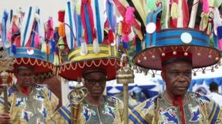 Igbo chiefs in Ogidi, Nigeria, on 23 May 2013