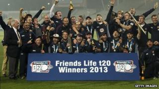 Northants celebrate FLt20 win