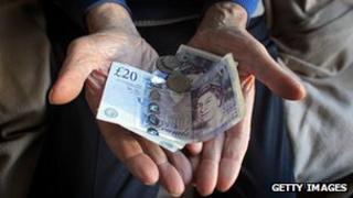 money in hands