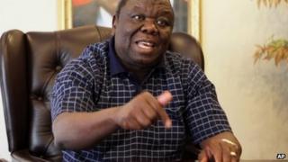 Movement For Democratic Change (MDC) President Morgan Tsvangirai, at his house in Harare, Saturday 17 August 2013