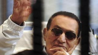 Hosni Mubarak in court in April 2013