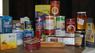 An emergency food box for a single person containing three days' of food