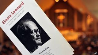 Elmore Leonard's funeral service