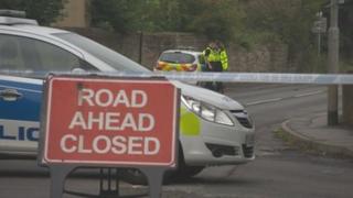 Police cordon on Middleton Lane