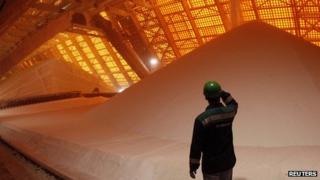 Potassium salts at Uralkali site in Perm region, Russia
