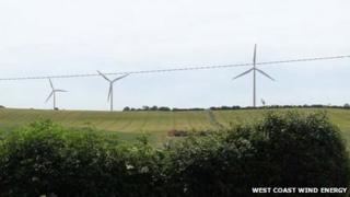 Snapshot of the original wind farm plan