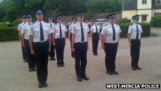 Police cadets at West Mercia Police