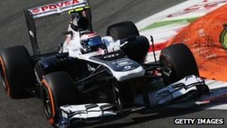 Williams Formula One car on the track