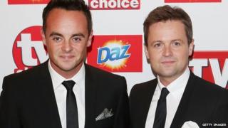 Ant and Dec at the TV Choice awards