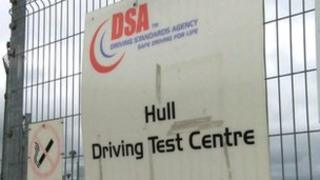Hull Driving Test Centre sign
