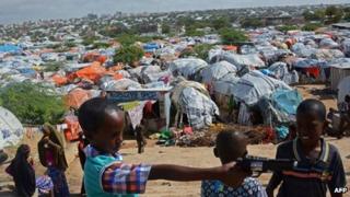 Camp for homeless in Mogadishu 8 Aug 2013
