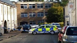 The site of the stabbing in Cathedral Street in Norwich