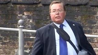 Michael Souter arriving at Norwich Crown Court