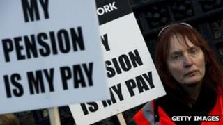 pension protestor