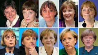 Angela Merkel through the years