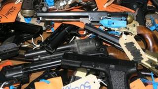Library picture of firearms