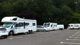 Travellers at the memorial park