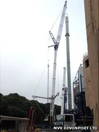 Installed chimney