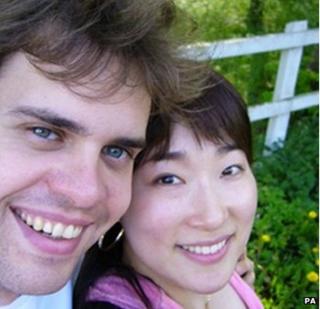 Moon Hee Kang with her husband Niall Saville