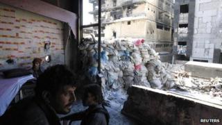 Free Syrian Army fighters in Aleppo, 26 Sept