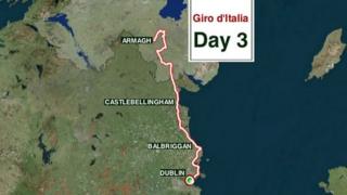 The third day will see the cyclists make their way to Dublin after starting in Armagh