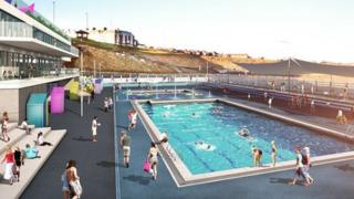 Artist's impression of restored pool
