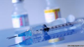 Generic undated photograph of hospital syringes.
