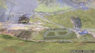 Artist's impression of vertical flow pond