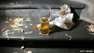 Beer and fast food