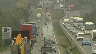 Traffic on the A14