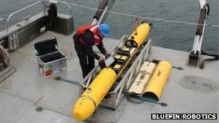 Bluefin autonomous underwater vehicle