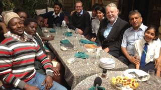Terry Waite, third from right, at the Nairobi meeting