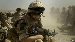 Royal Marines near Camp Bastion