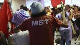 Movement of Landless Workers protest in Brazil