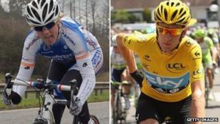 Lewis Barry and Sir Bradley Wiggins